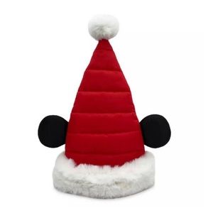 Disney Parks Quilted Santa Claus Mickey Mouse Hat NWT